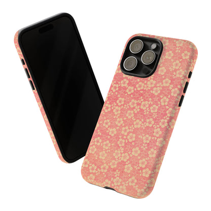 Pink Pattern Scattered Flowers iPhone Case
