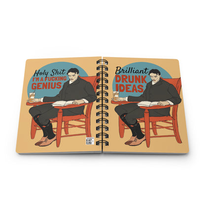 Brilliant Drunk Ideas | Retro Art Spiral Notebook