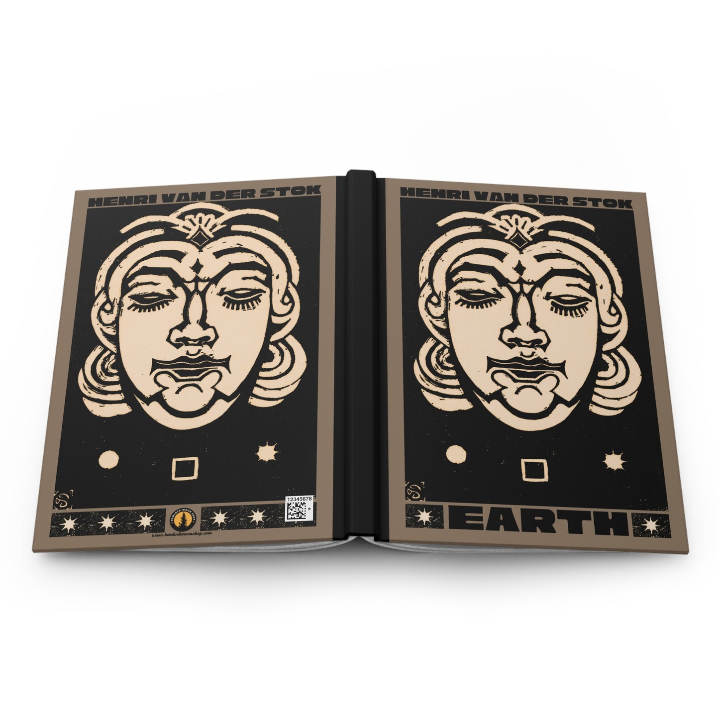 Earth Hardcover Journal | Henri van der Stok's Planet Masks No. 003