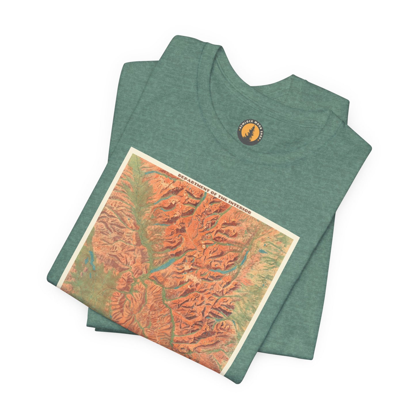 Glacier National Park Vintage Map Tee