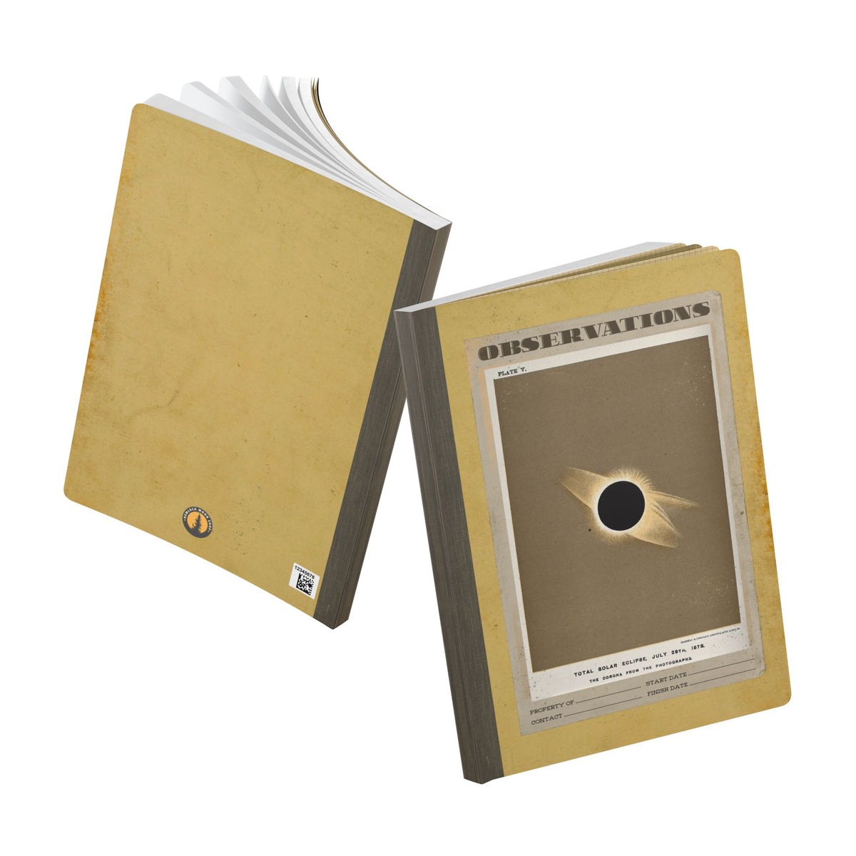 Solar Eclipse Softcover Journal — Vintage Astronomy Illustrated Pocket Book