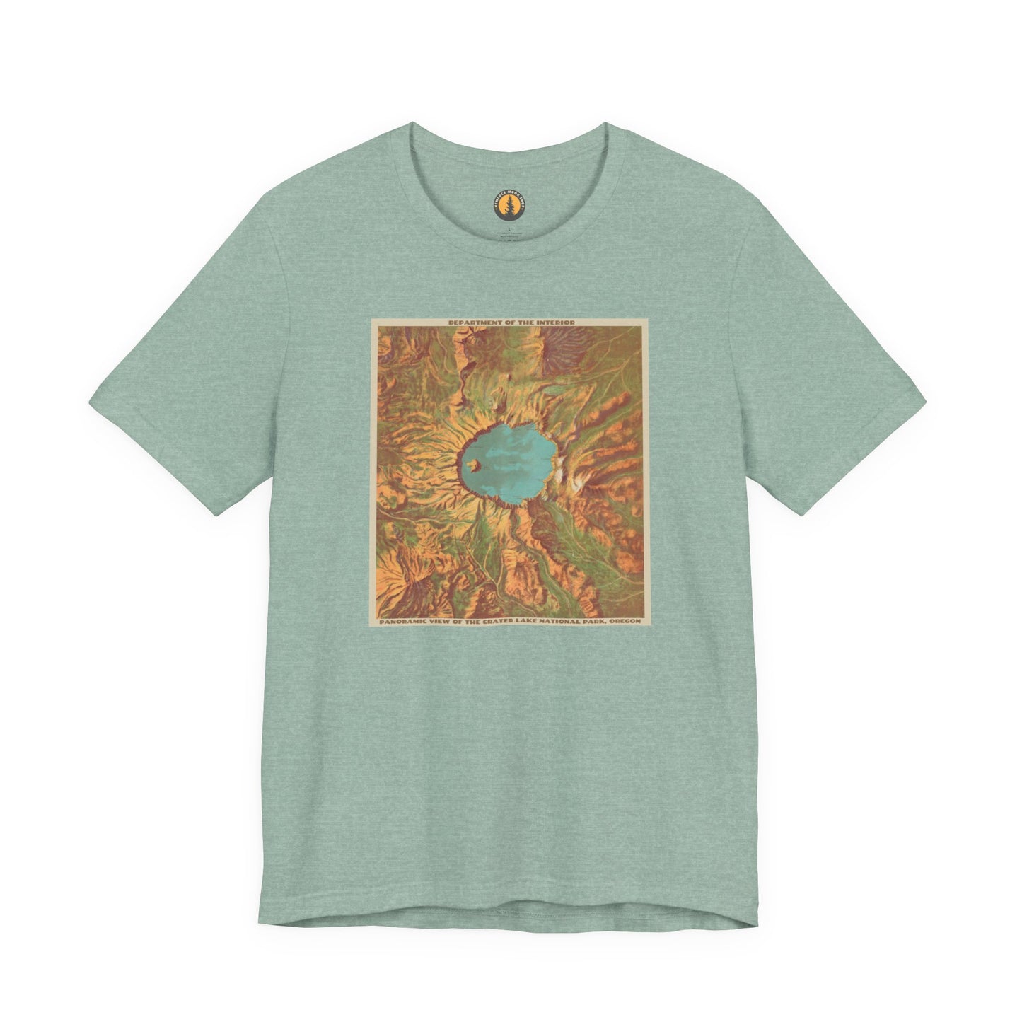Crater Lake Vintage Map Tee