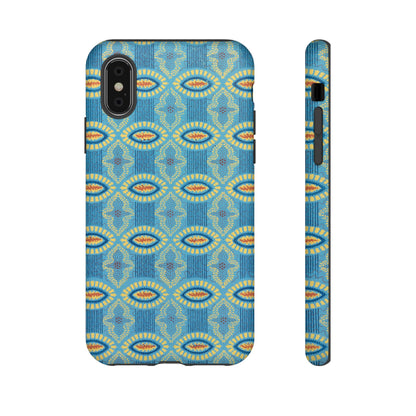 Turquoise Retro Geometric iPhone Case