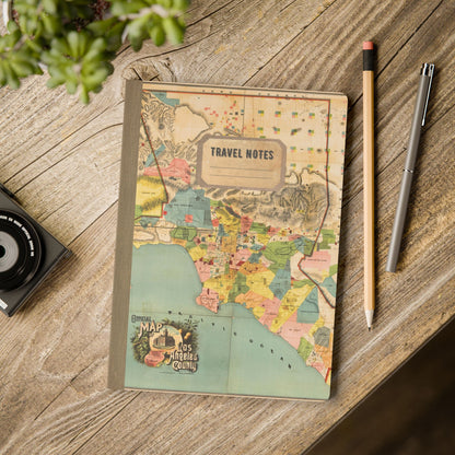 Los Angeles County Vintage Map | Softcover Travel Journal with Inside Illustrations