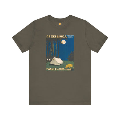 Amsterdam Tent Camping Vintage Tee | Full Moon Forest Adventure
