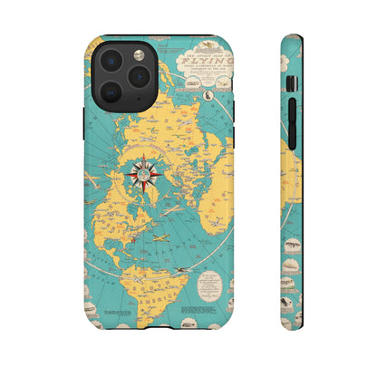 Map of Flying Retro iPhone Case