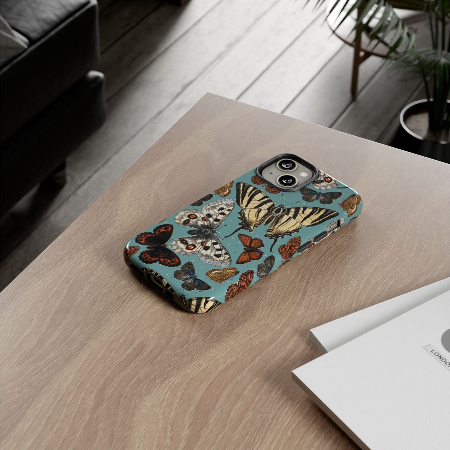 Butterflies Vintage Illustration iPhone Case