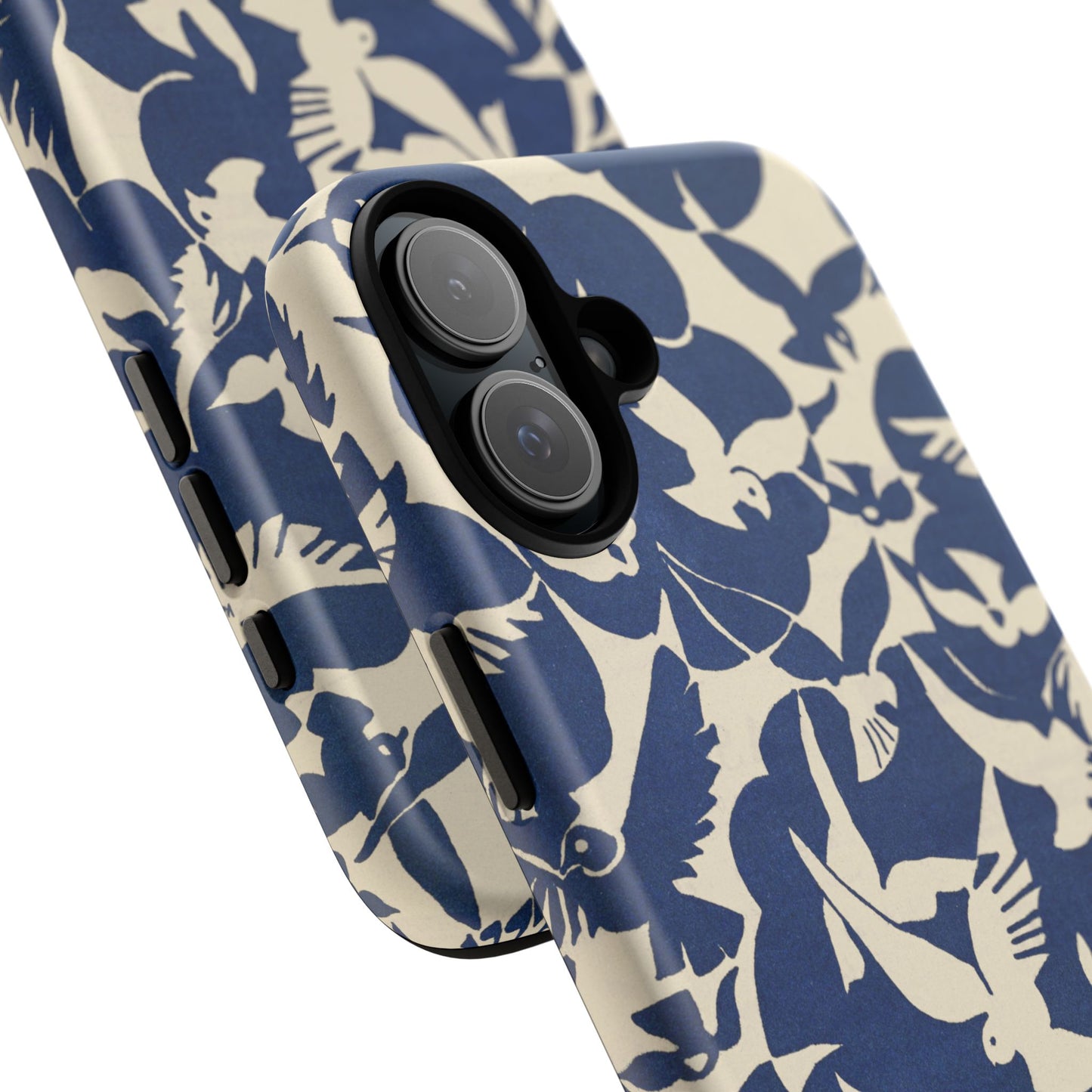 Blue Sky Birds Flying Retro iPhone Case