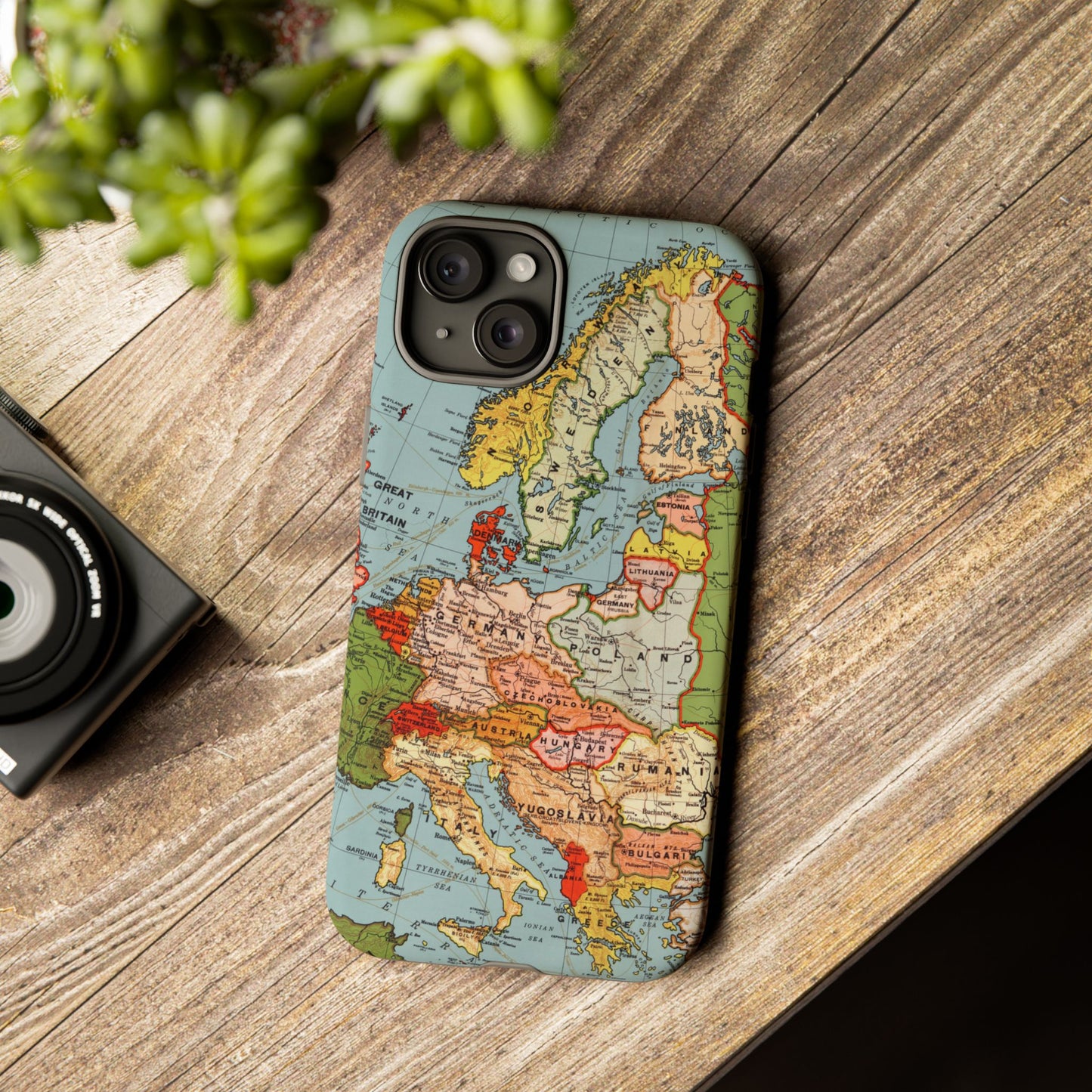 Wanderlust Vintage Map of Europe iPhone Case