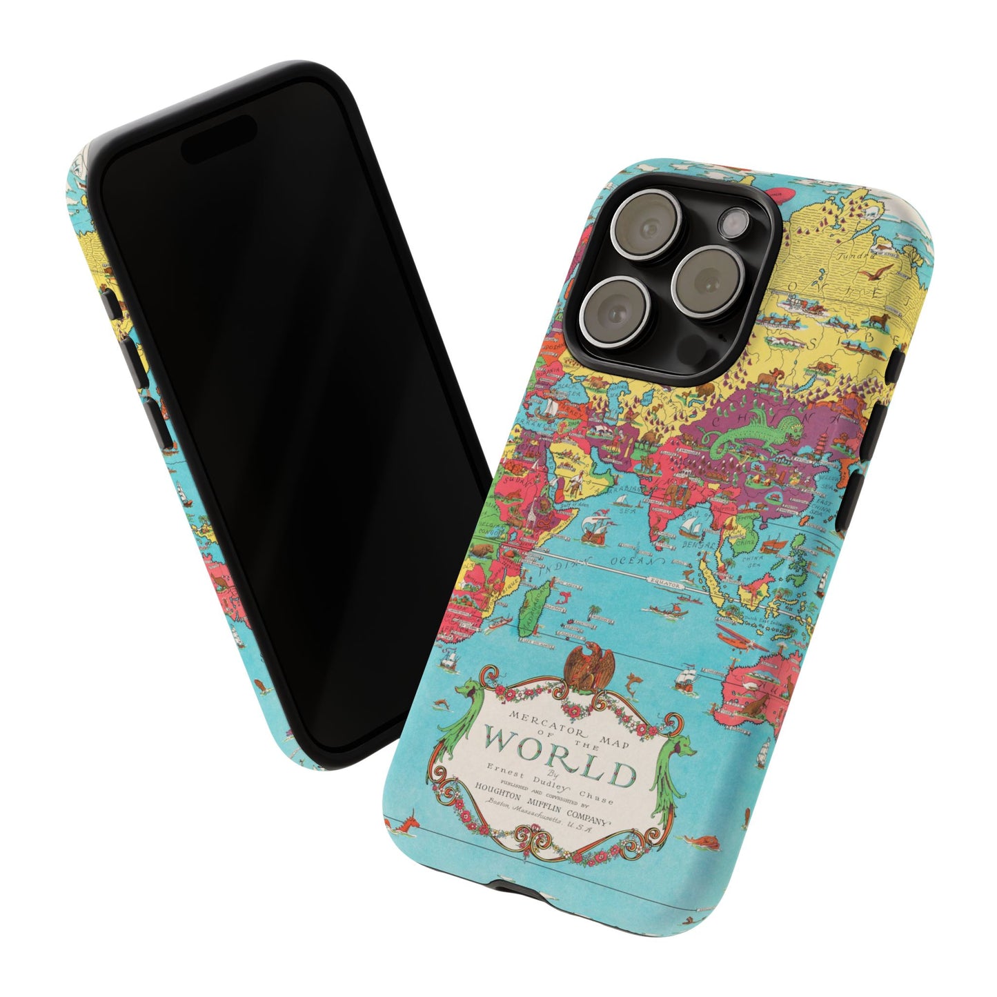 Map of the World Retro Travel iPhone Case