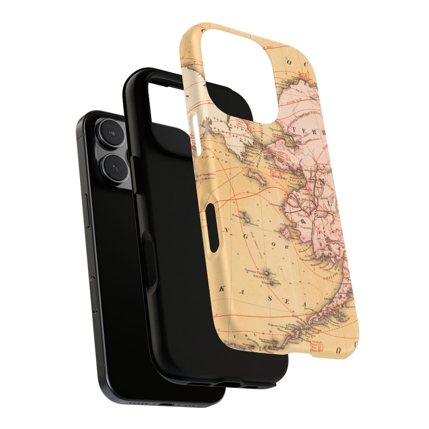 Alaska Territory Antique Map iPhone Case