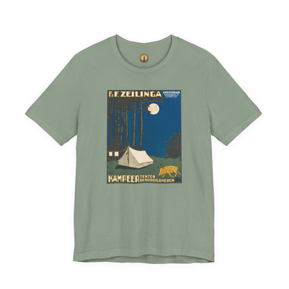 Amsterdam Tent Camping Vintage Tee | Full Moon Forest Adventure
