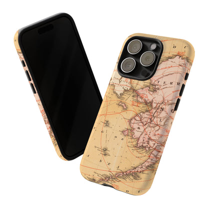 Alaska Territory Antique Map iPhone Case