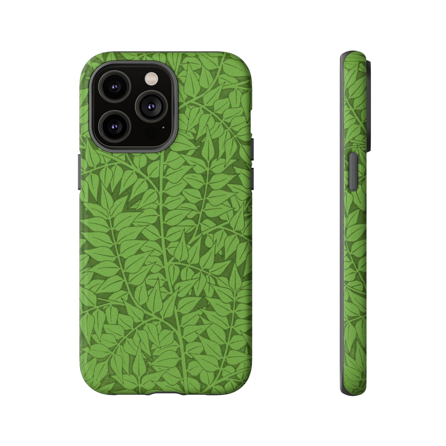 Antique Green Branch Pattern by William Morris iPhone Case