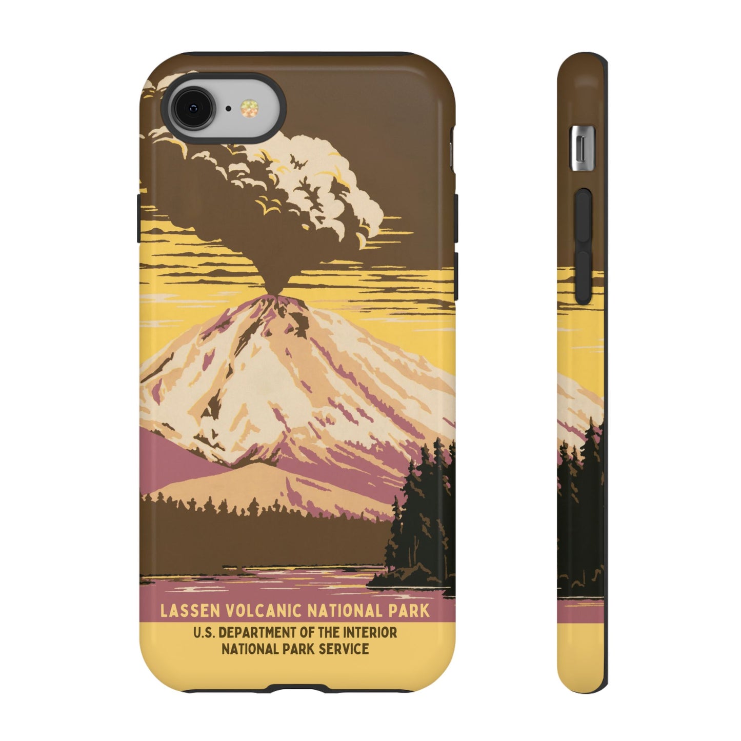 Lassen Volcanic National Park Retro iPhone Case