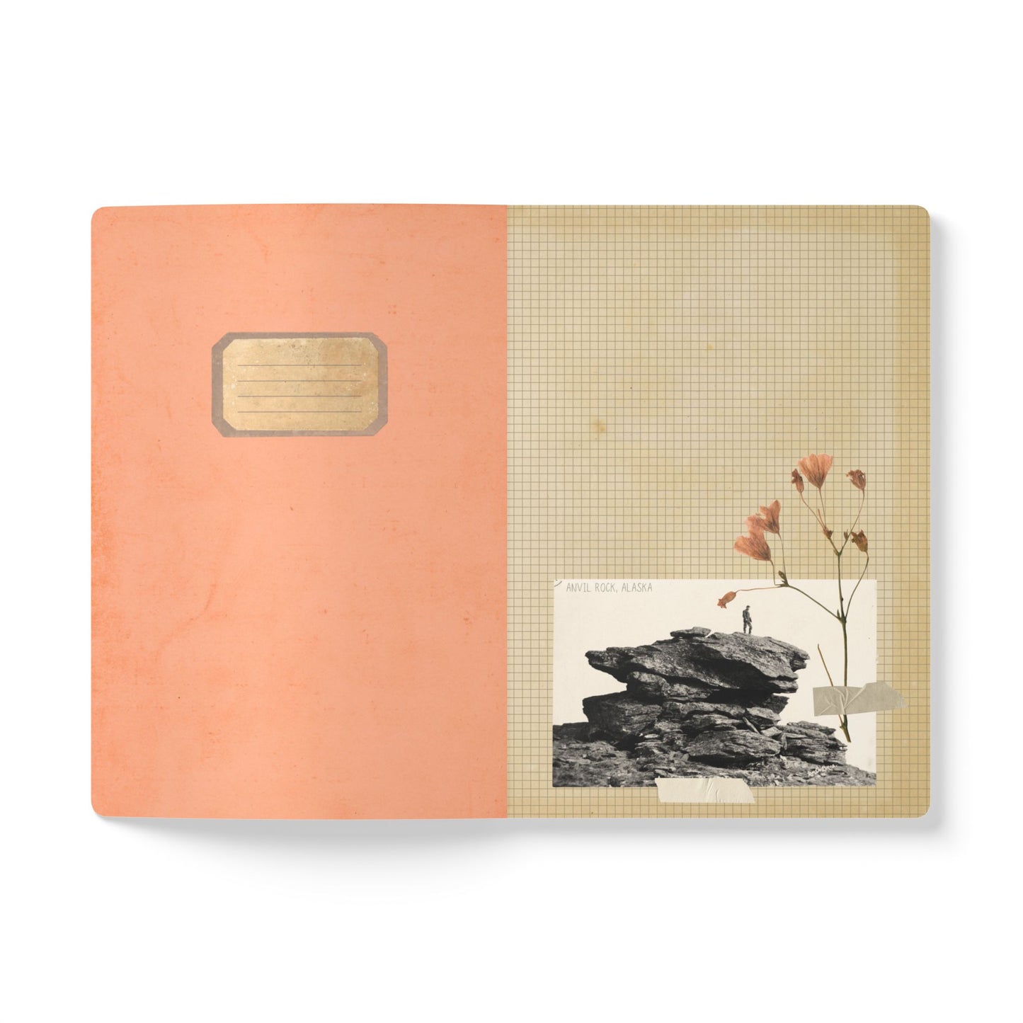 North America Vintage Map |  Softcover Travel Journal with Inside Illustrations