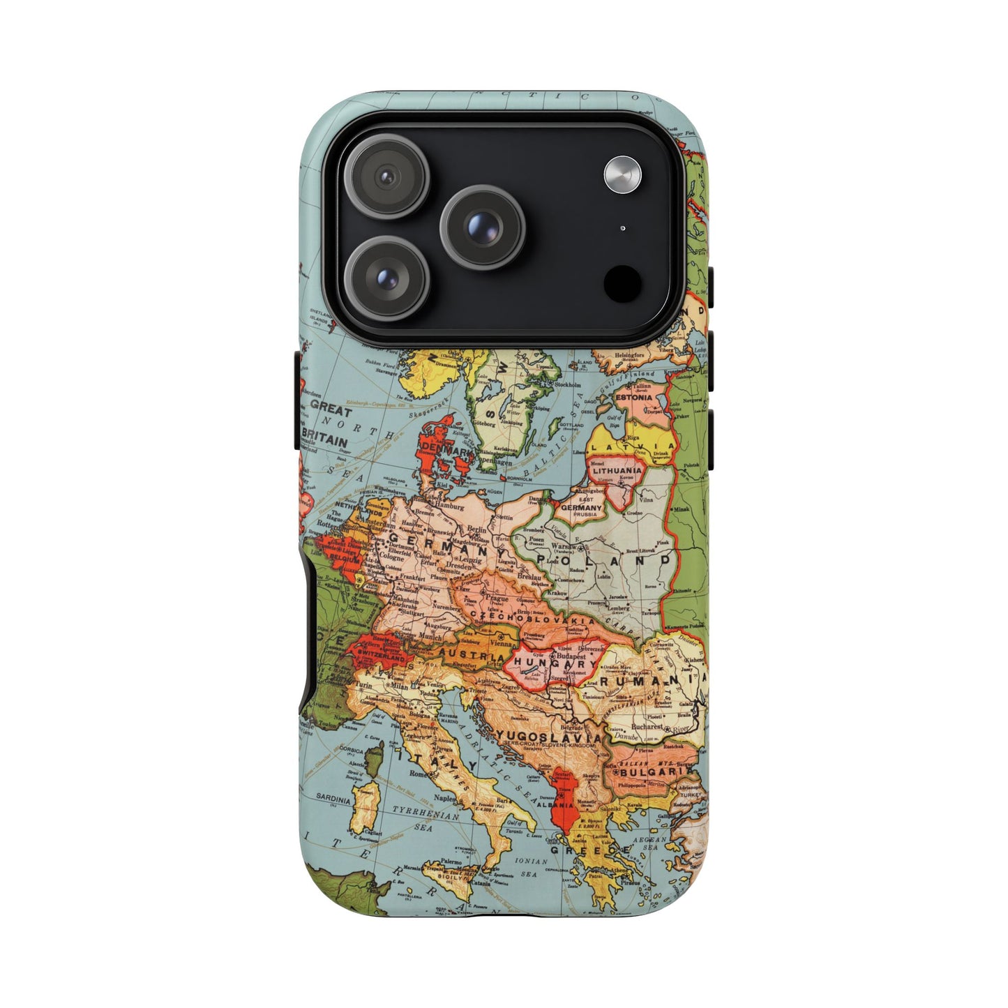 Wanderlust Vintage Map of Europe iPhone Case