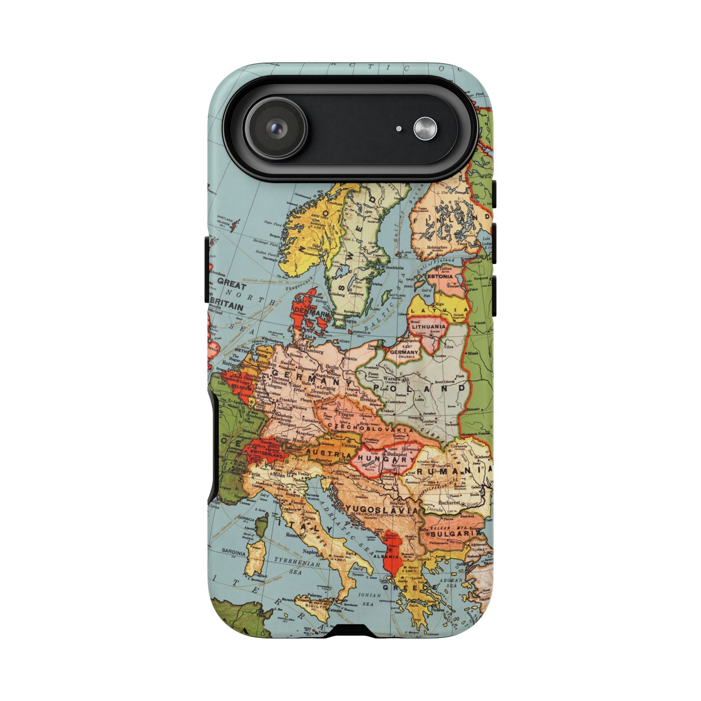 Wanderlust Vintage Map of Europe iPhone Case