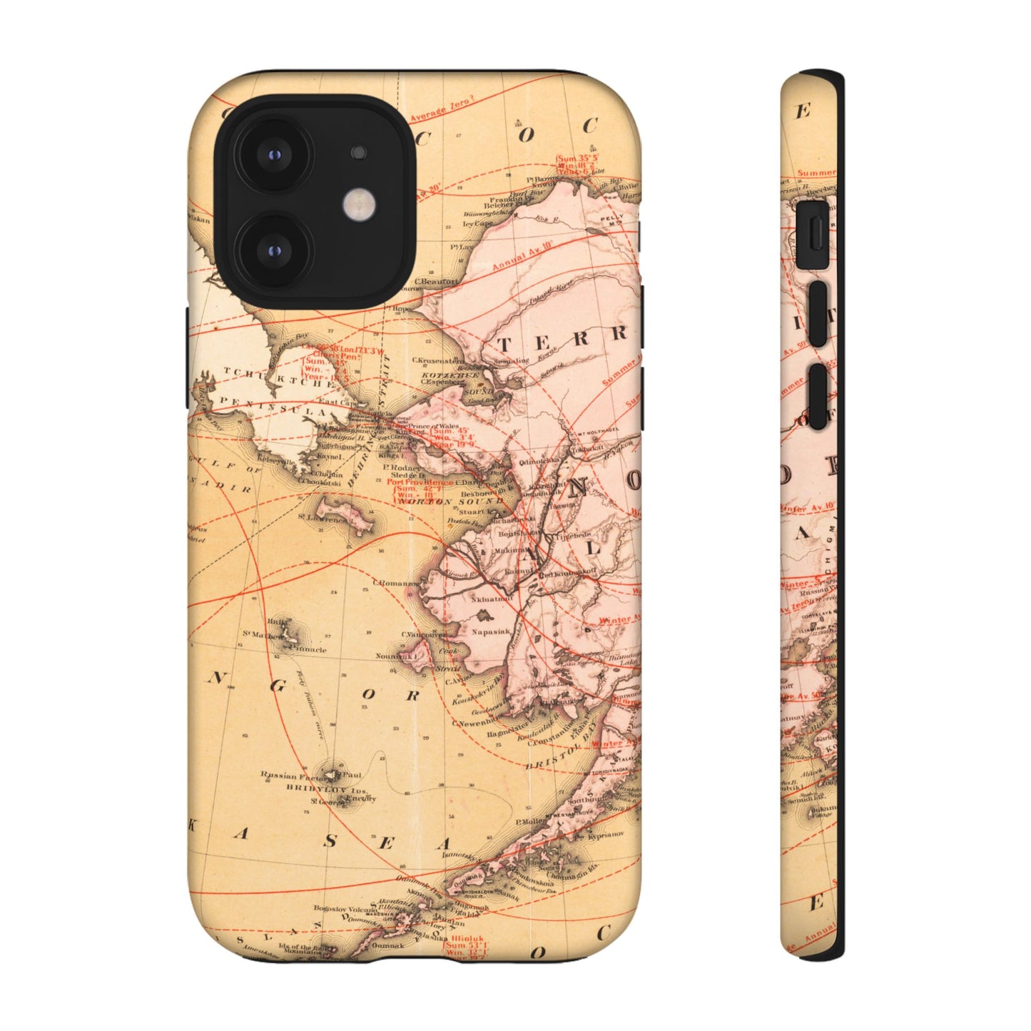 Alaska Territory Antique Map iPhone Case