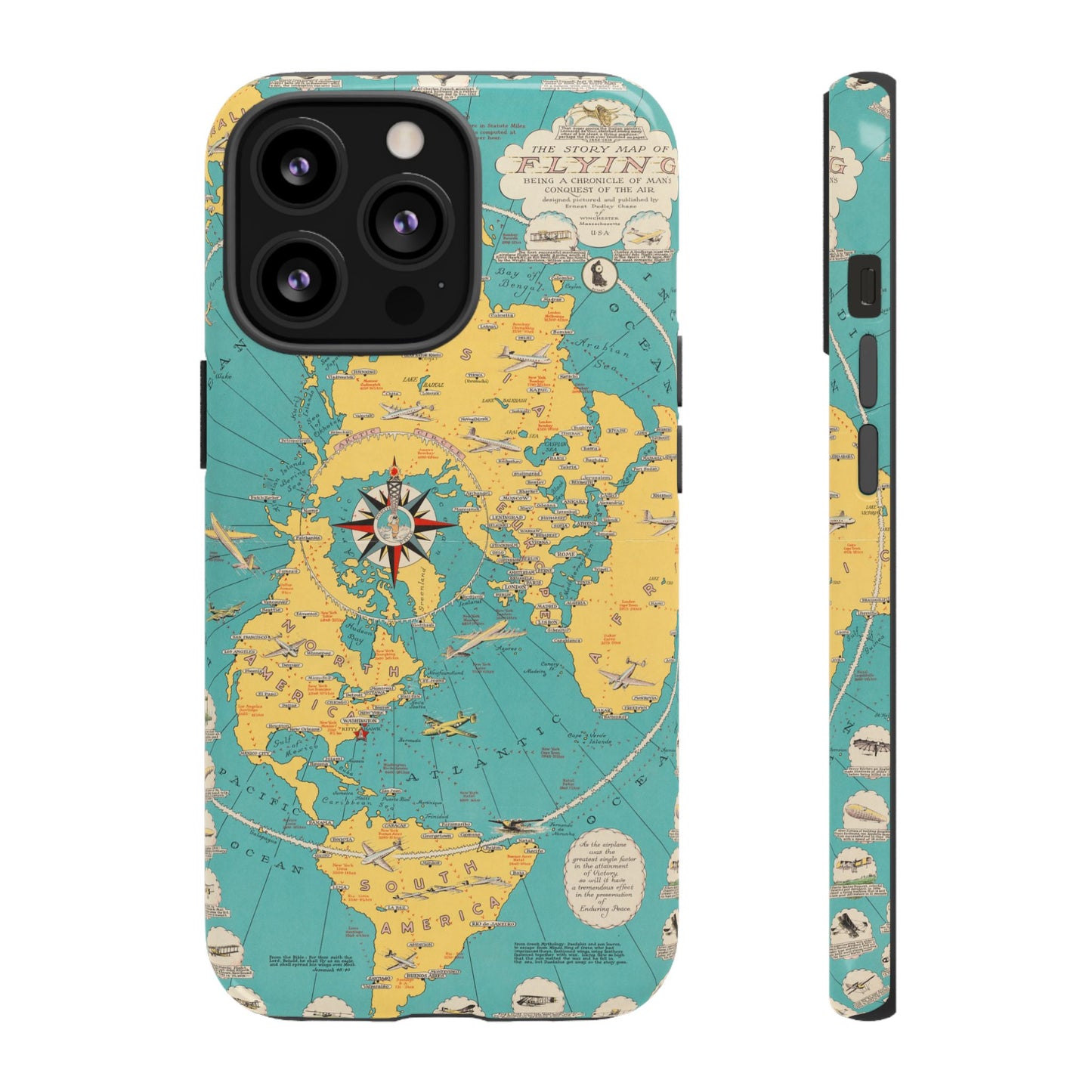 Map of Flying Retro iPhone Case