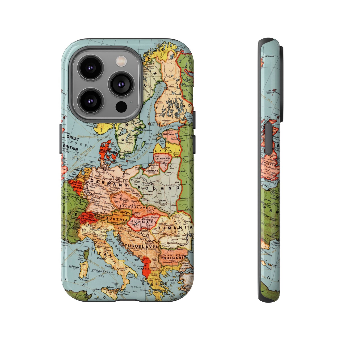 Wanderlust Vintage Map of Europe iPhone Case