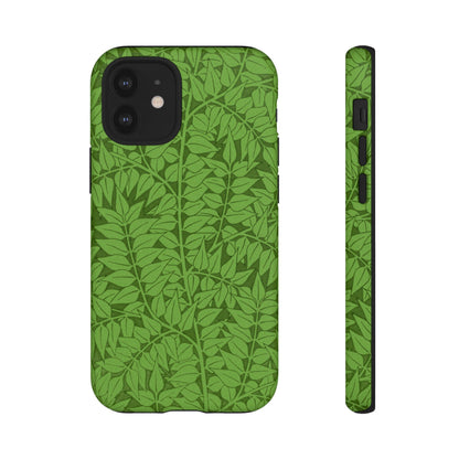 Antique Green Branch Pattern by William Morris iPhone Case