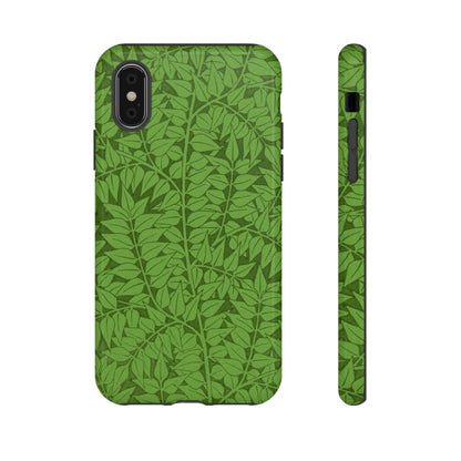 Antique Green Branch Pattern by William Morris iPhone Case