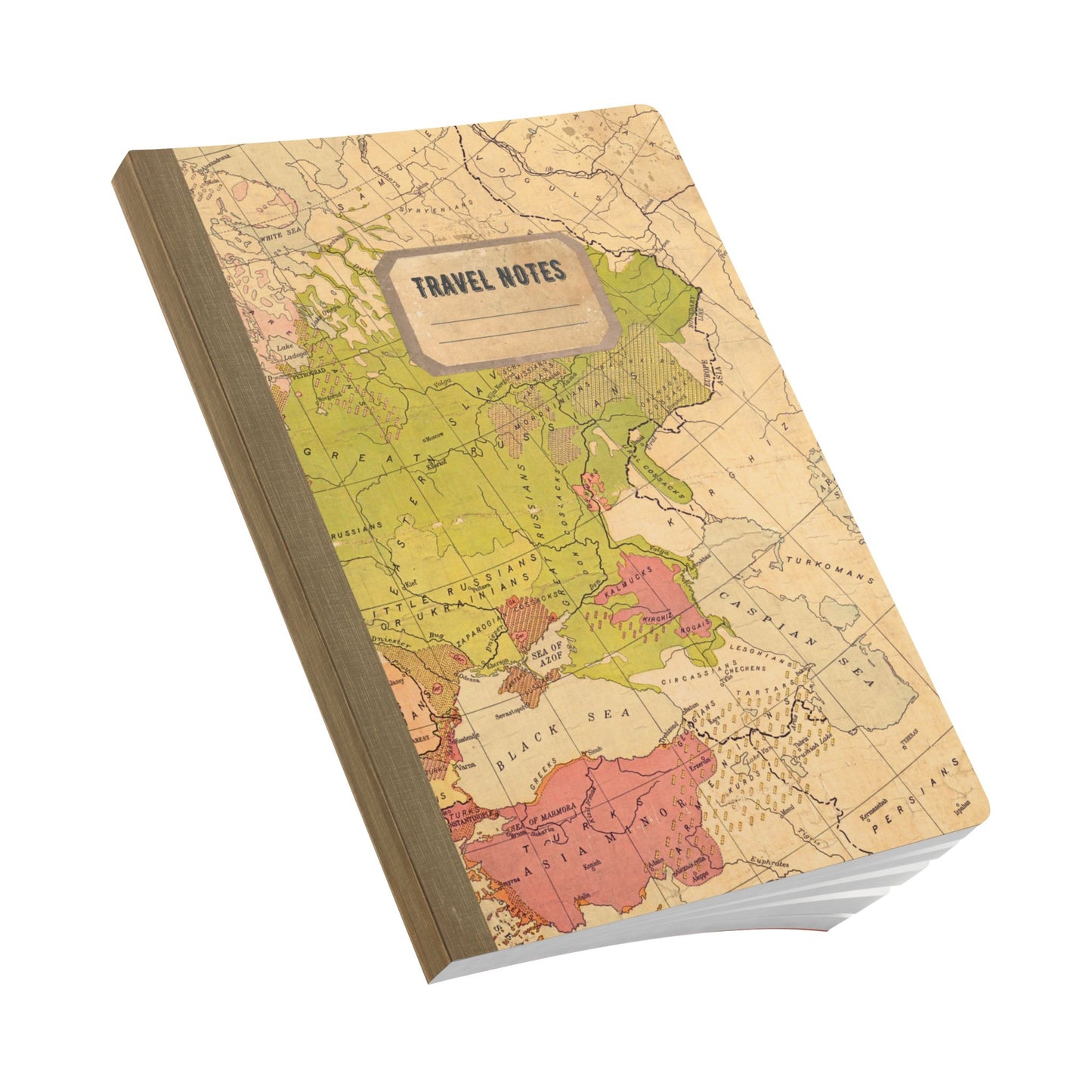 People of Europe Vintage Map | Softcover Travel Journal with Inside Illustrations
