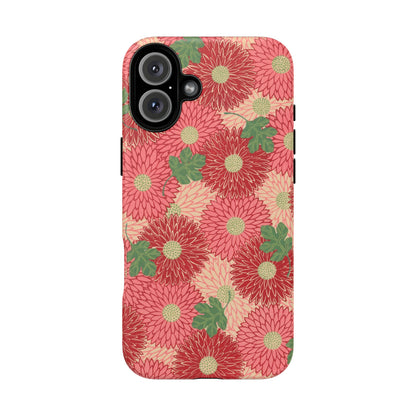 Pink Chrysanthemums Vintage iPhone Case