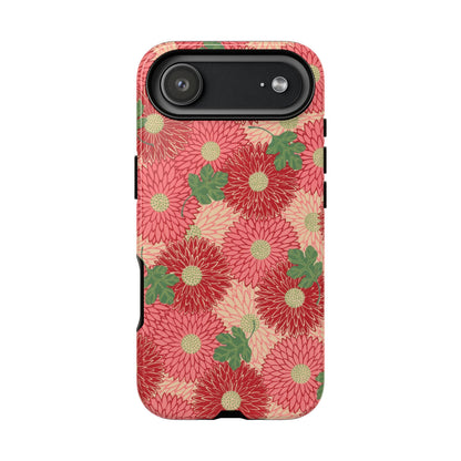 Pink Chrysanthemums Vintage iPhone Case
