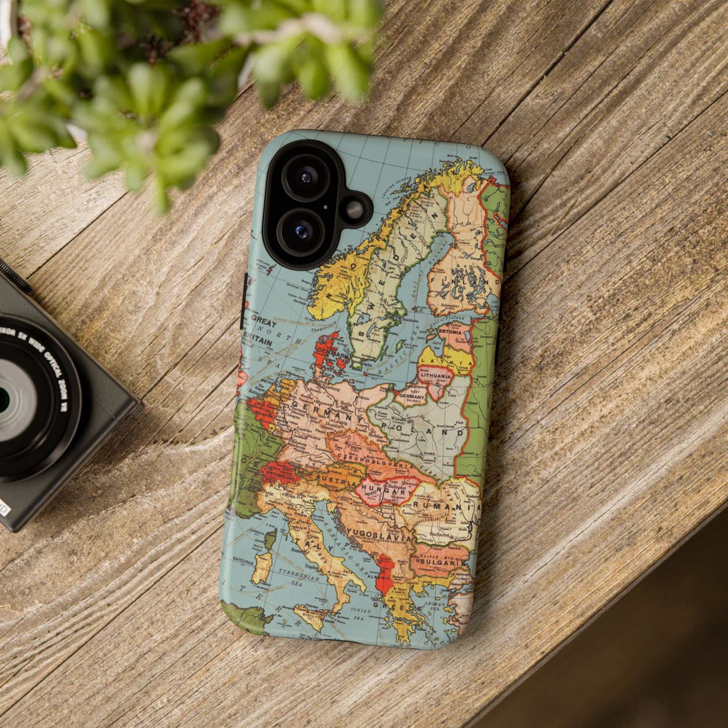 Wanderlust Vintage Map of Europe iPhone Case