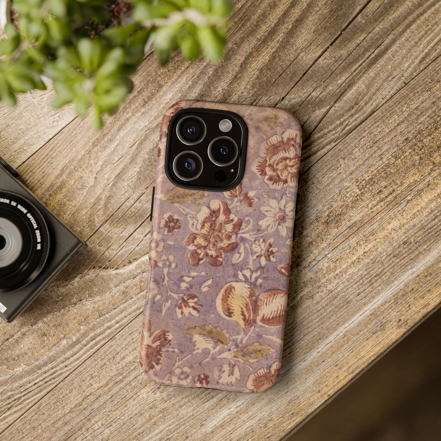 Vintage Lavender & Rose Fruit & Floral iPhone Case