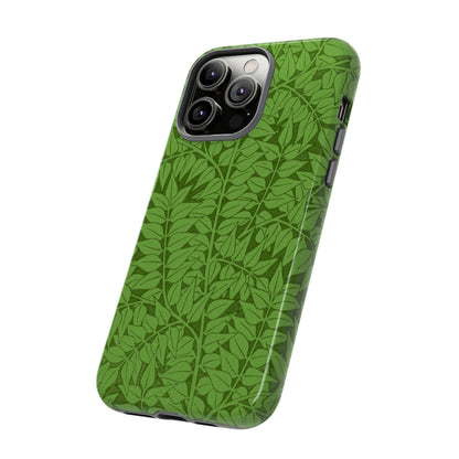 Antique Green Branch Pattern by William Morris iPhone Case