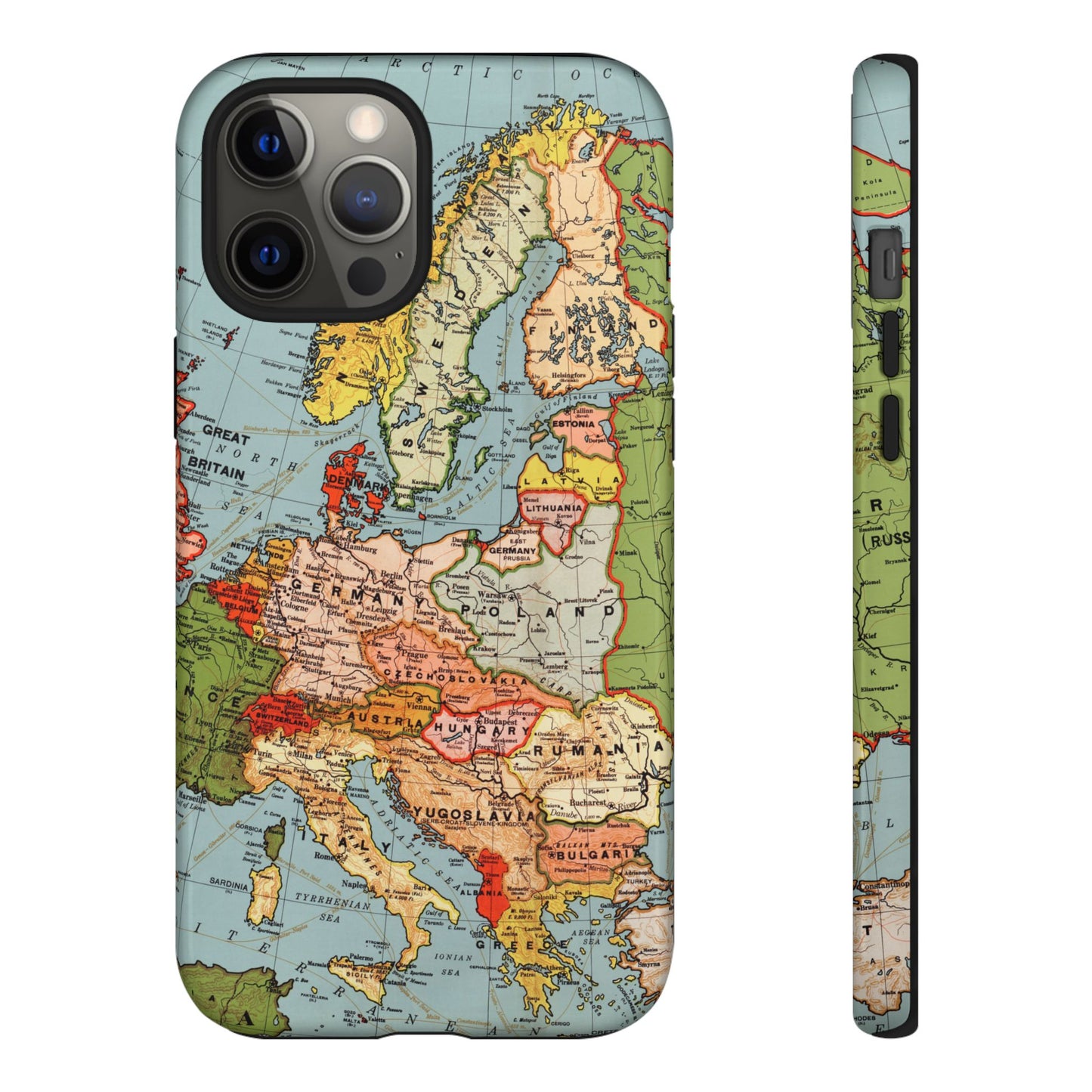 Wanderlust Vintage Map of Europe iPhone Case