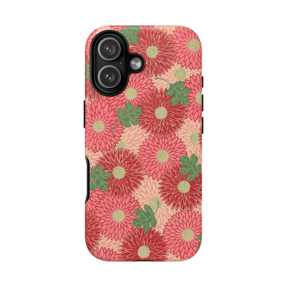 Pink Chrysanthemums Vintage iPhone Case