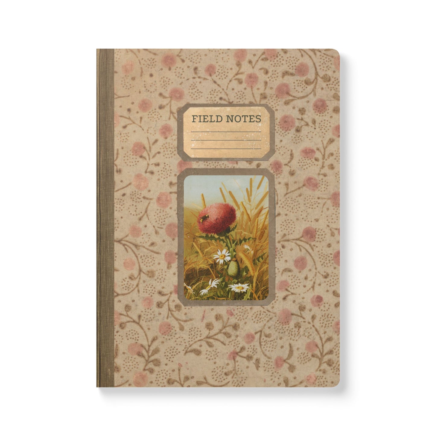 Bee & Thistle Vintage Field Notes | Softcover Journal with Inside Illustrations