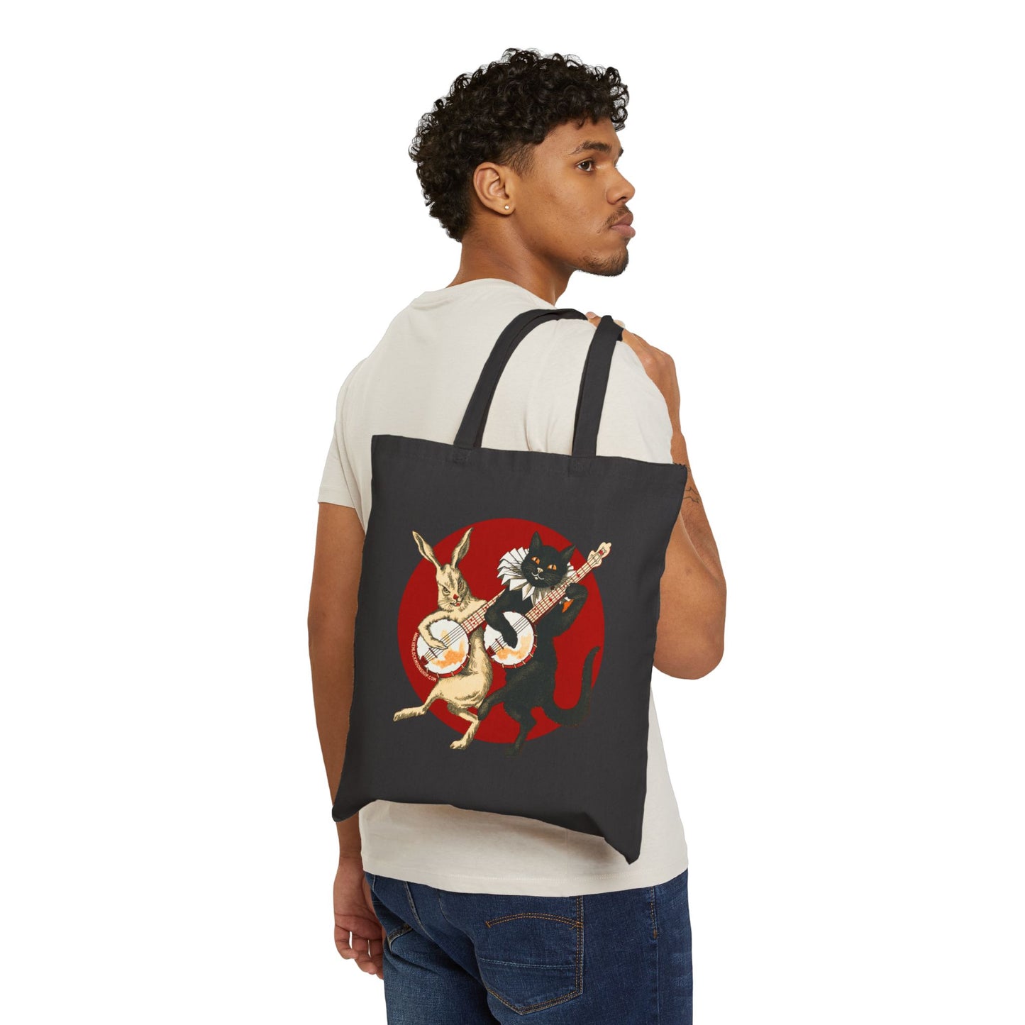 Black Cat & White Rabbit | Dueling Banjos Tote Bag