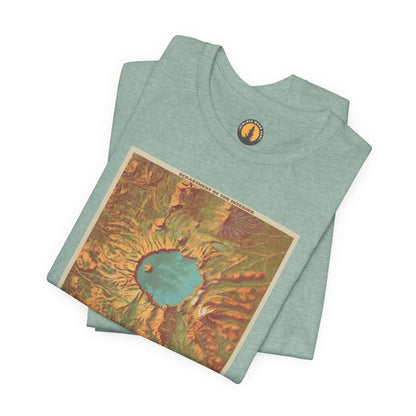 Crater Lake Vintage Map Tee
