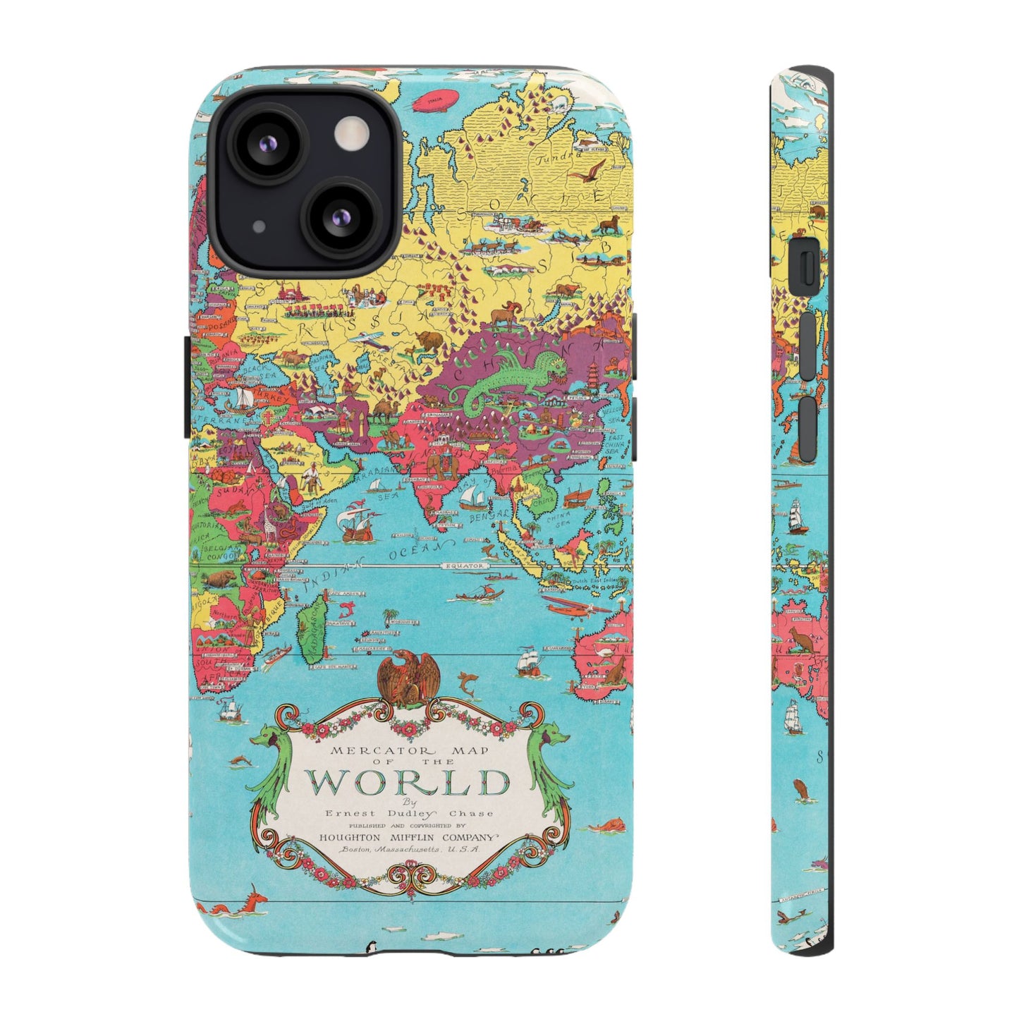 Map of the World Retro Travel iPhone Case