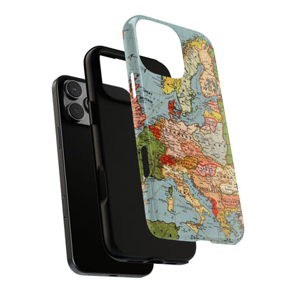 Wanderlust Vintage Map of Europe iPhone Case