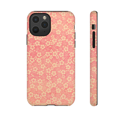 Pink Pattern Scattered Flowers iPhone Case