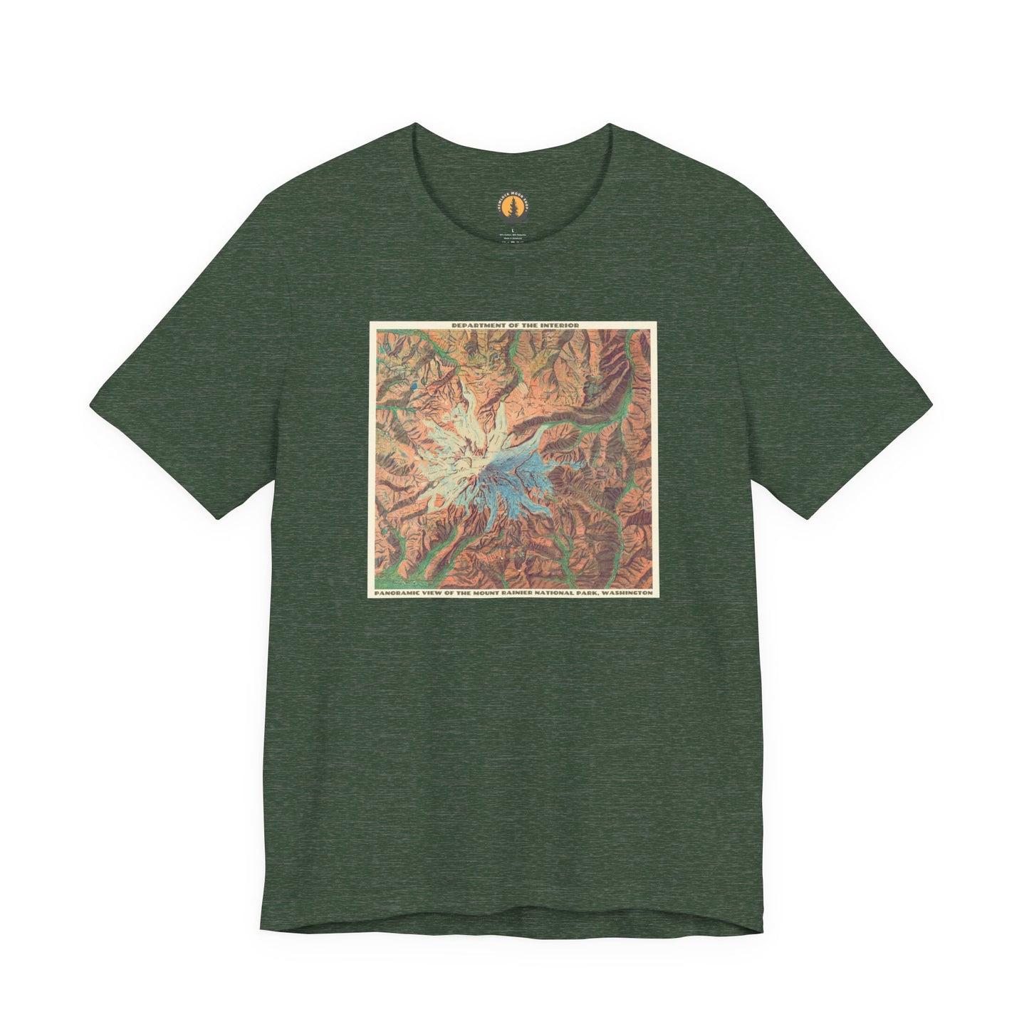Mount Rainier Vintage Map Tee