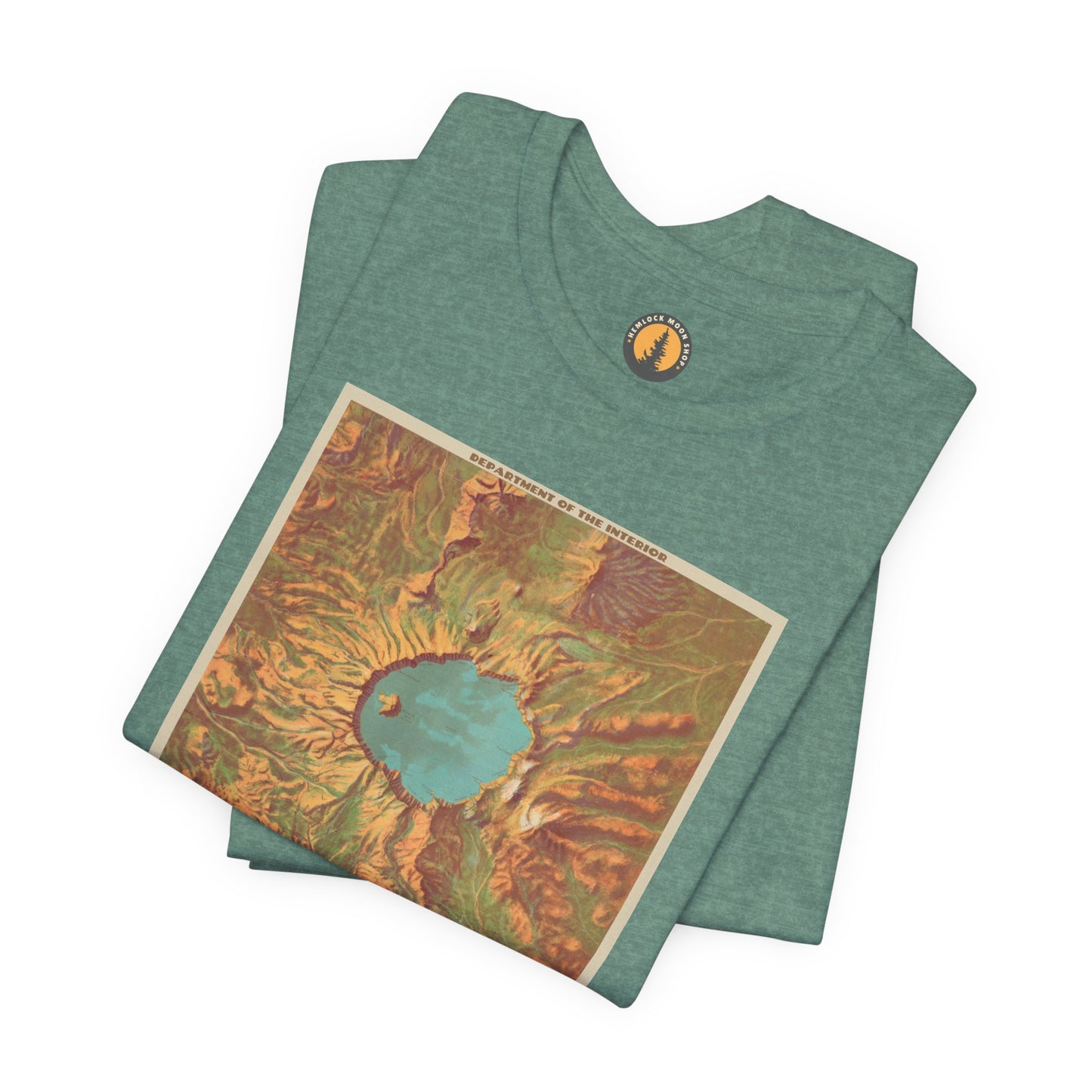 Crater Lake Vintage Map Tee