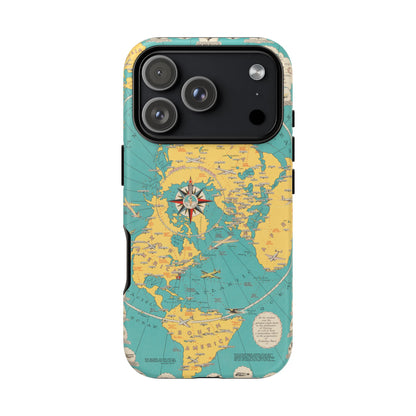 Map of Flying Retro iPhone Case