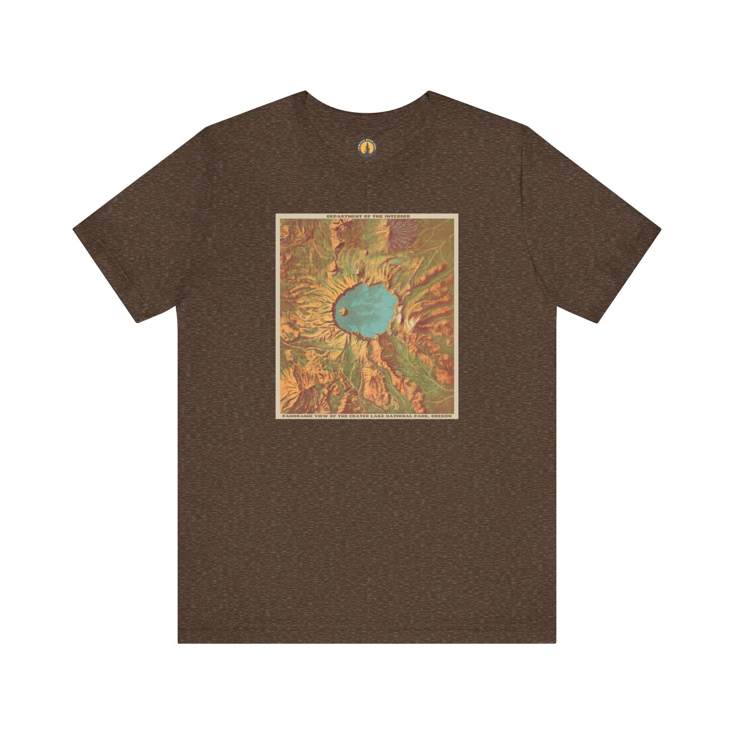 Crater Lake Vintage Map Tee