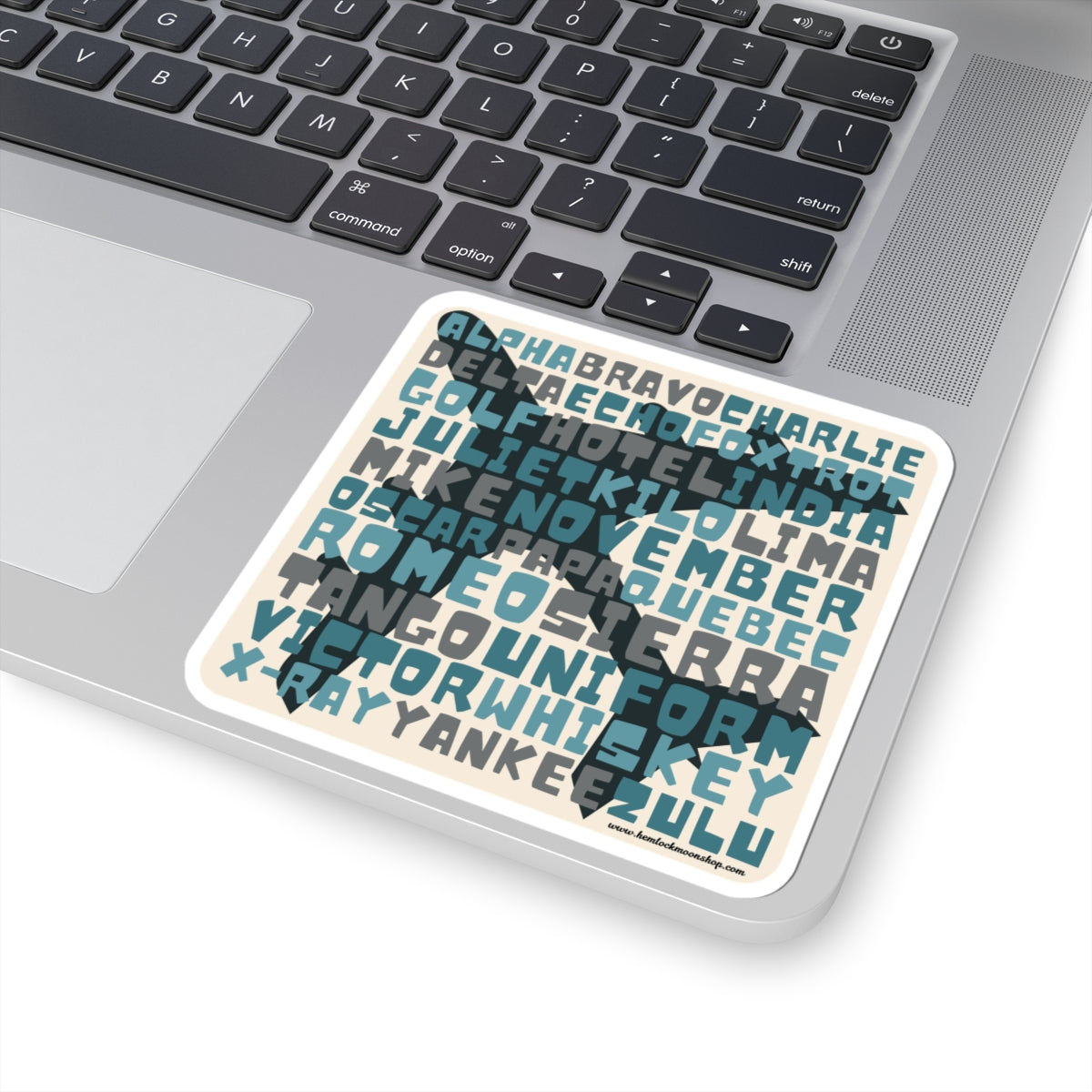 Retro Blue Aviation Alphabet Stickers (4 sizes)