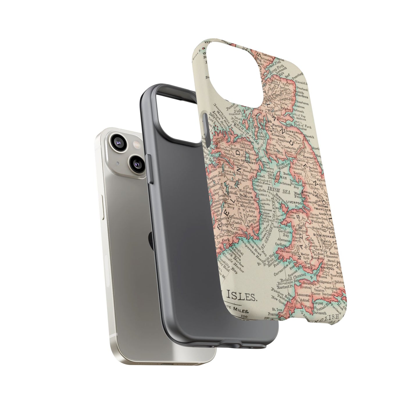British Isles Vintage Map iPhone Case