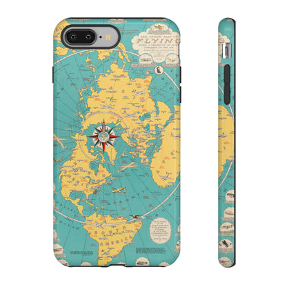 Map of Flying Retro iPhone Case