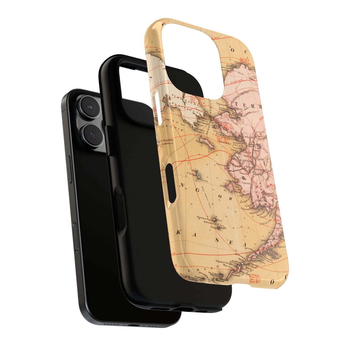 Alaska Territory Antique Map iPhone Case