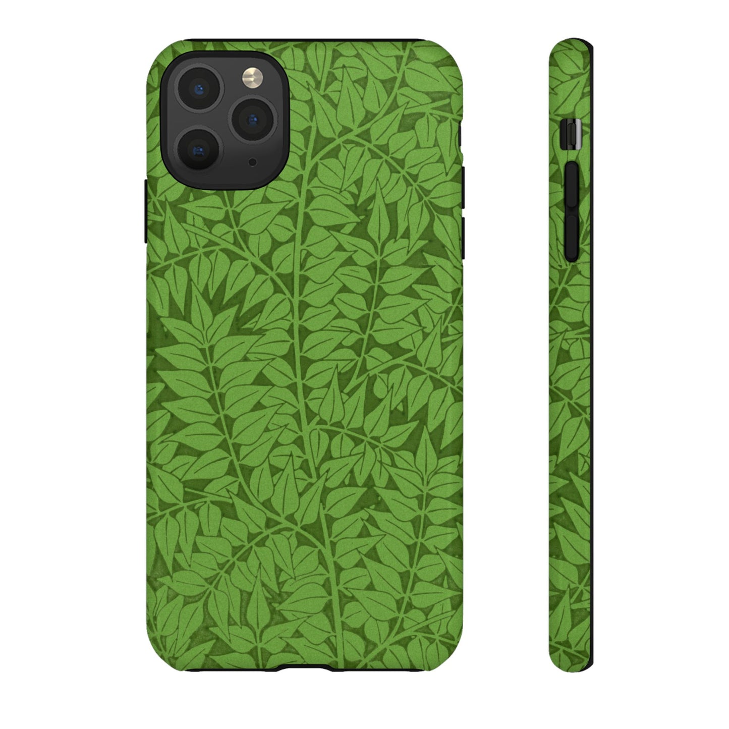 Antique Green Branch Pattern by William Morris iPhone Case